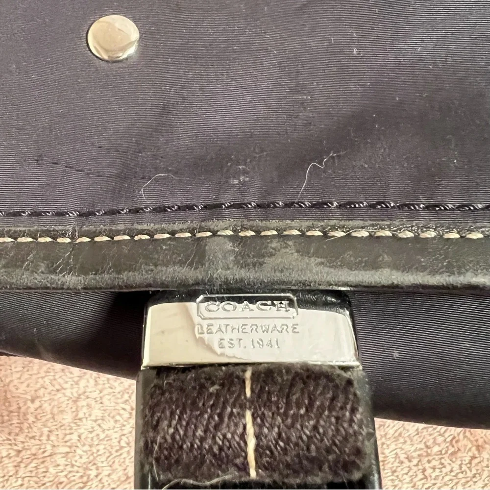 Coach Black Leather and Nylon Vintage Messenger - Briefcase Shoulder Bag - Picture 15 of 15